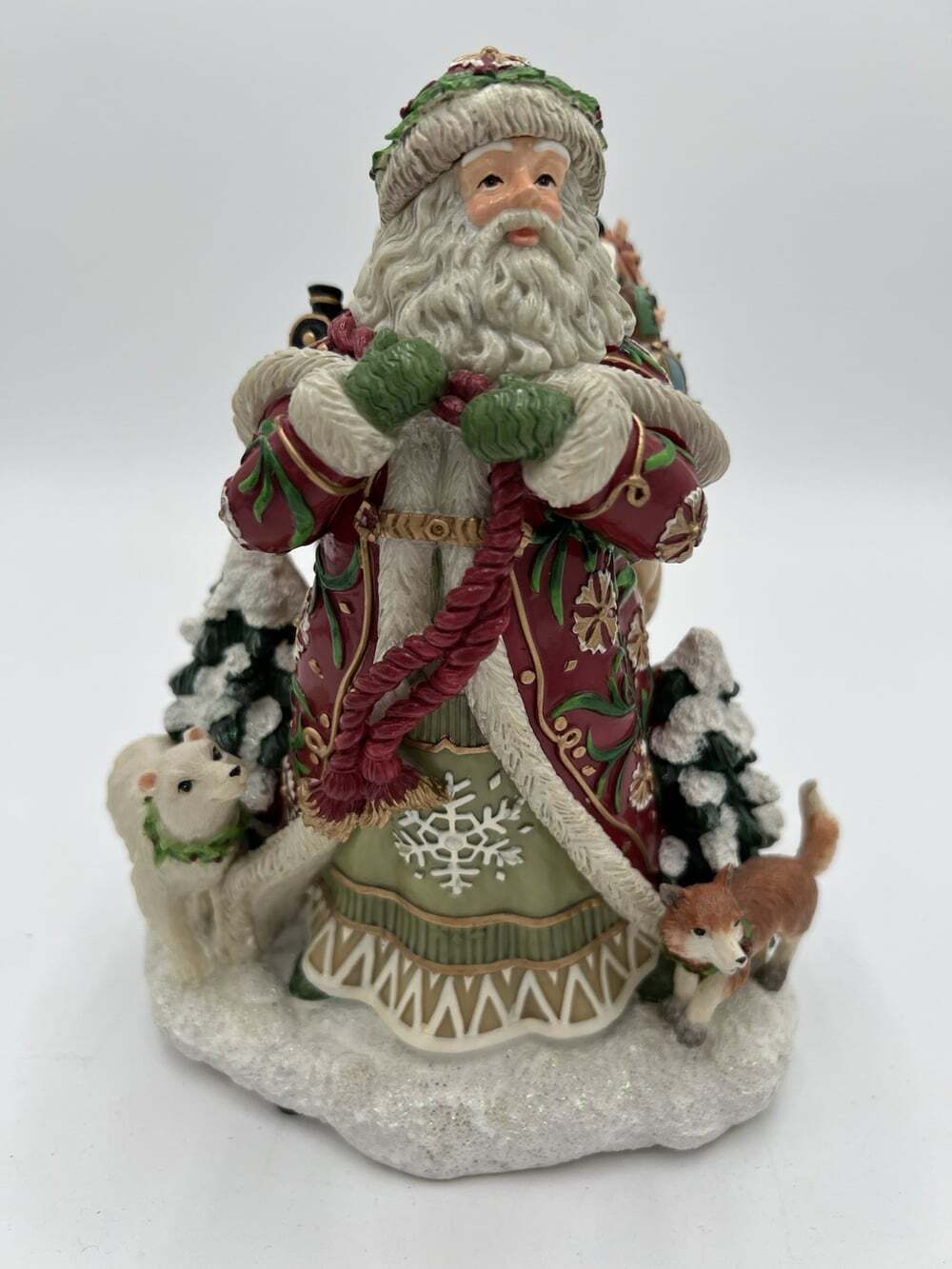 Fitz & Floyd Town & Country Santa Musical Figurine O Holy Night Christmas 8.5”